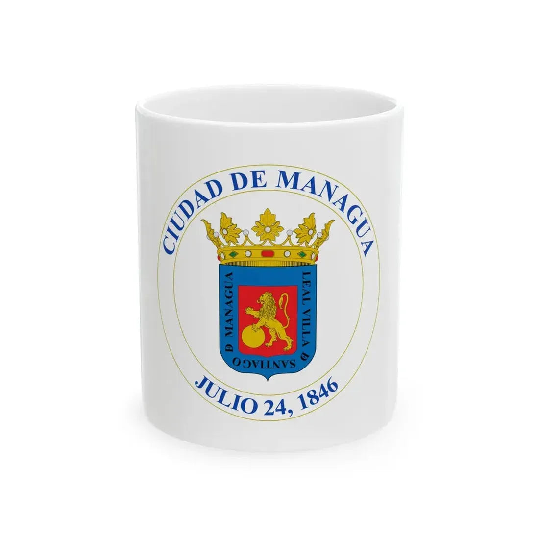 Flag of Managua (Nicaragua) White Coffee Mug 11oz - Go Mug Yourself