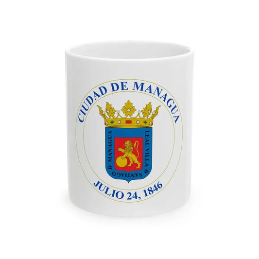 Flag of Managua (Nicaragua) White Coffee Mug 11oz - Go Mug Yourself