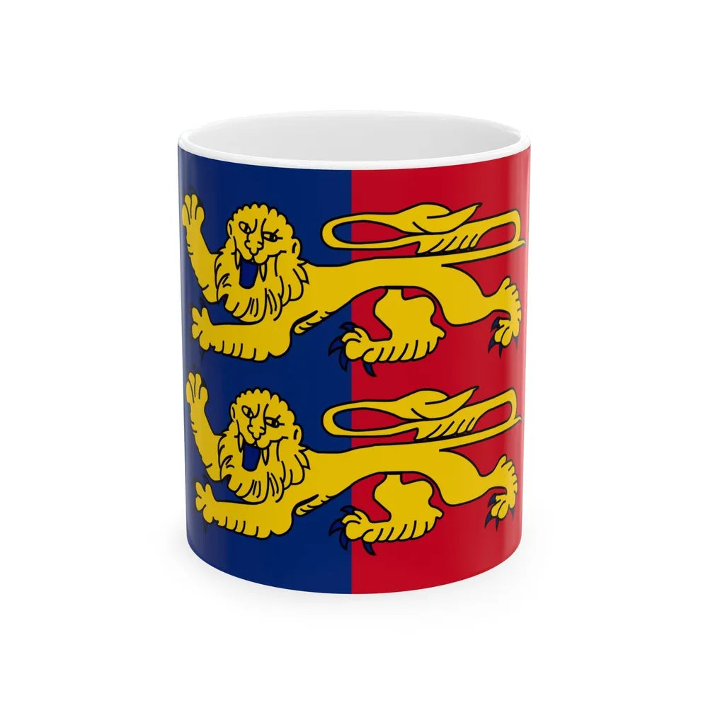 Flag of Manche France 2 - White Coffee Mug-11oz-Go Mug Yourself