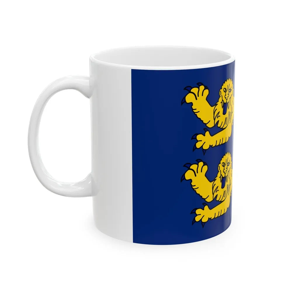 Flag of Manche France 2 - White Coffee Mug-Go Mug Yourself