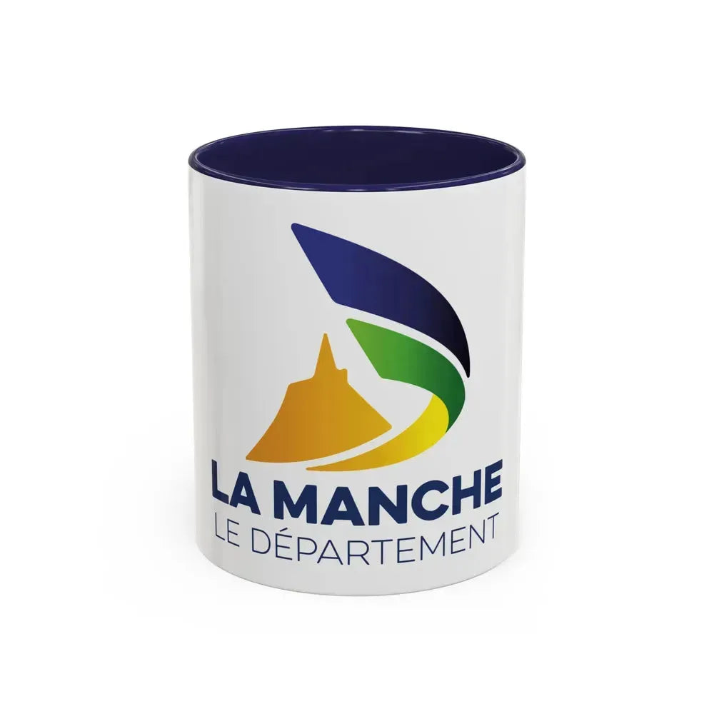 Flag of Manche France - Accent Coffee Mug 11oz Navy - Go Mug Yourself