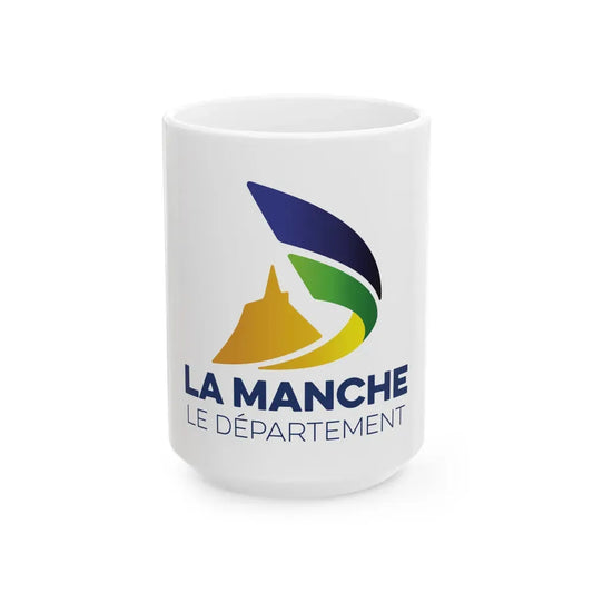 Flag of Manche France - White Coffee Mug 15oz - Go Mug Yourself
