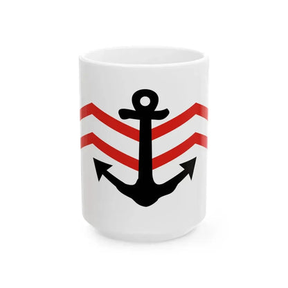 Flag of Manchukuo Marine Police (China) White Coffee Mug 15oz - Go Mug Yourself