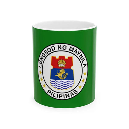 Flag of Manila (Philippines) White Coffee Mug 11oz - Go Mug Yourself