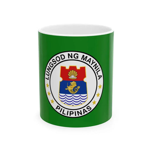 Flag of Manila (Philippines) White Coffee Mug 11oz - Go Mug Yourself