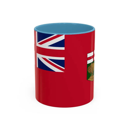 Flag of Manitoba Canada - Accent Coffee Mug 11oz Light Blue - Go Mug Yourself