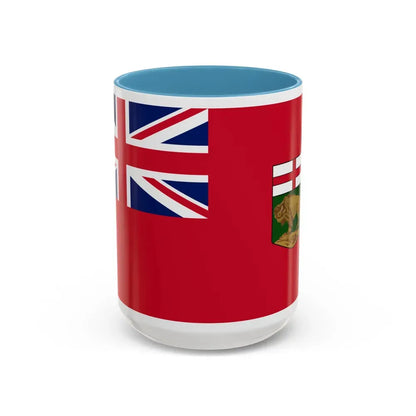 Flag of Manitoba Canada - Accent Coffee Mug 15oz Light Blue - Go Mug Yourself