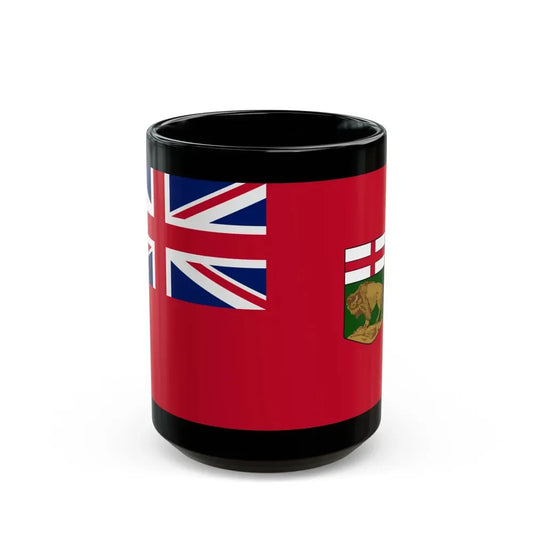 Flag of Manitoba Canada - Black Coffee Mug 15oz - Go Mug Yourself