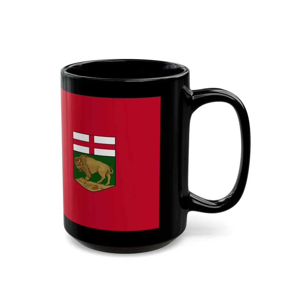 Flag of Manitoba Canada - Black Coffee Mug-Go Mug Yourself