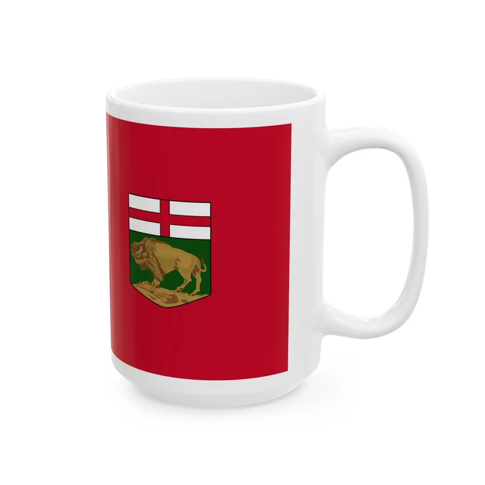 Flag of Manitoba Canada - White Coffee Mug-Go Mug Yourself