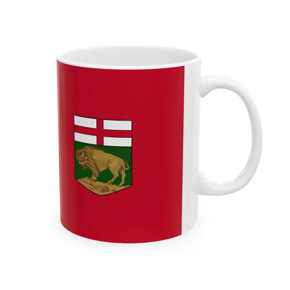 Flag of Manitoba Canada - White Coffee Mug-Go Mug Yourself