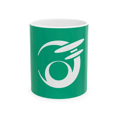 Flag of Maniwa Okayama (Japan) White Coffee Mug 11oz - Go Mug Yourself