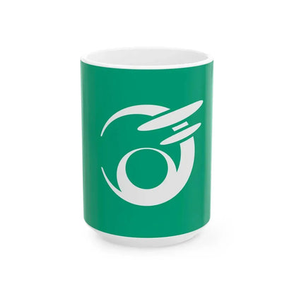 Flag of Maniwa Okayama (Japan) White Coffee Mug 15oz - Go Mug Yourself