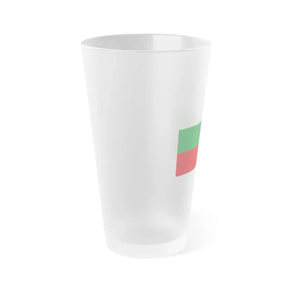 Flag of Manizales Caldas Colombia - Frosted Pint Glass 16oz - Go Mug Yourself