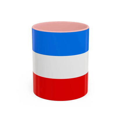 Flag of Mannheim Germany - Accent Coffee Mug 11oz Pink - Go Mug Yourself