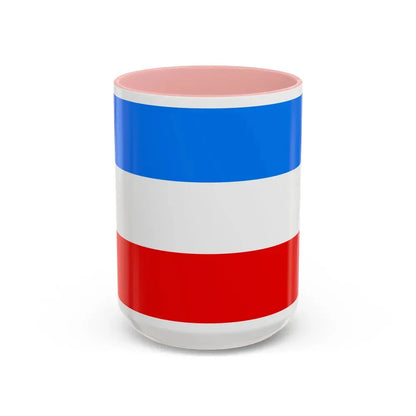 Flag of Mannheim Germany - Accent Coffee Mug 15oz Pink - Go Mug Yourself