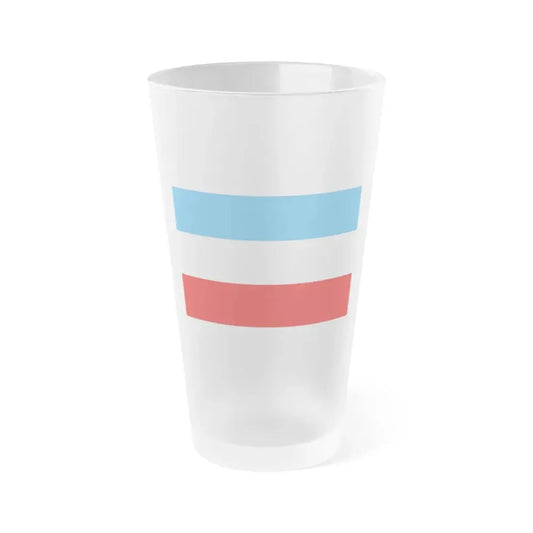 Flag of Mannheim Germany - Frosted Pint Glass 16oz 16oz Frosted - Go Mug Yourself