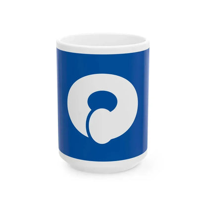 Flag of Manno Kagawa (Japan) White Coffee Mug 15oz - Go Mug Yourself