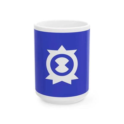 Flag of Mano Niigata 1964-2004 (Japan) White Coffee Mug 15oz - Go Mug Yourself