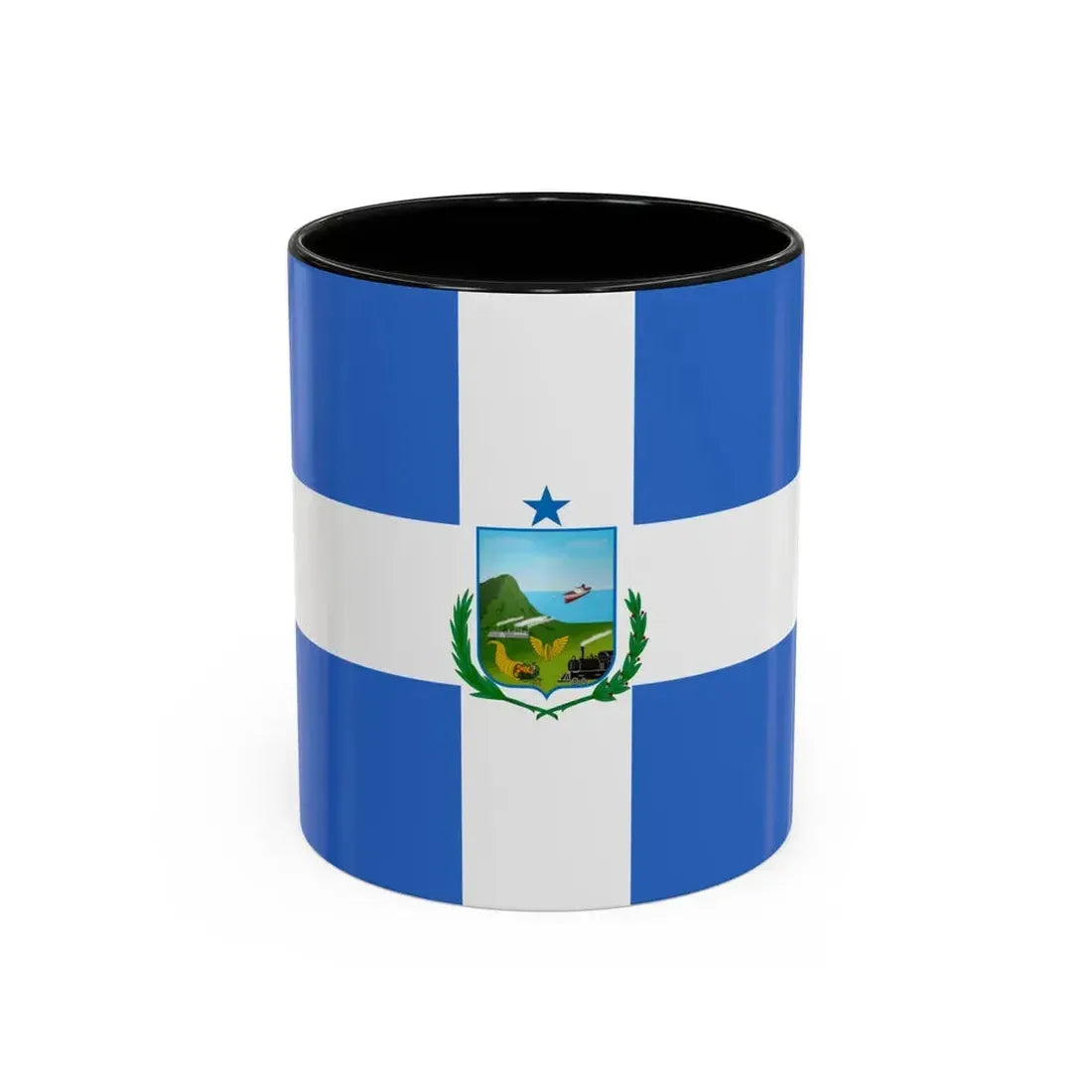 Flag of Manta Ecuador - Accent Coffee Mug 11oz Black - Go Mug Yourself