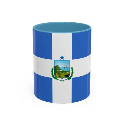 Flag of Manta Ecuador - Accent Coffee Mug 11oz Light Blue - Go Mug Yourself