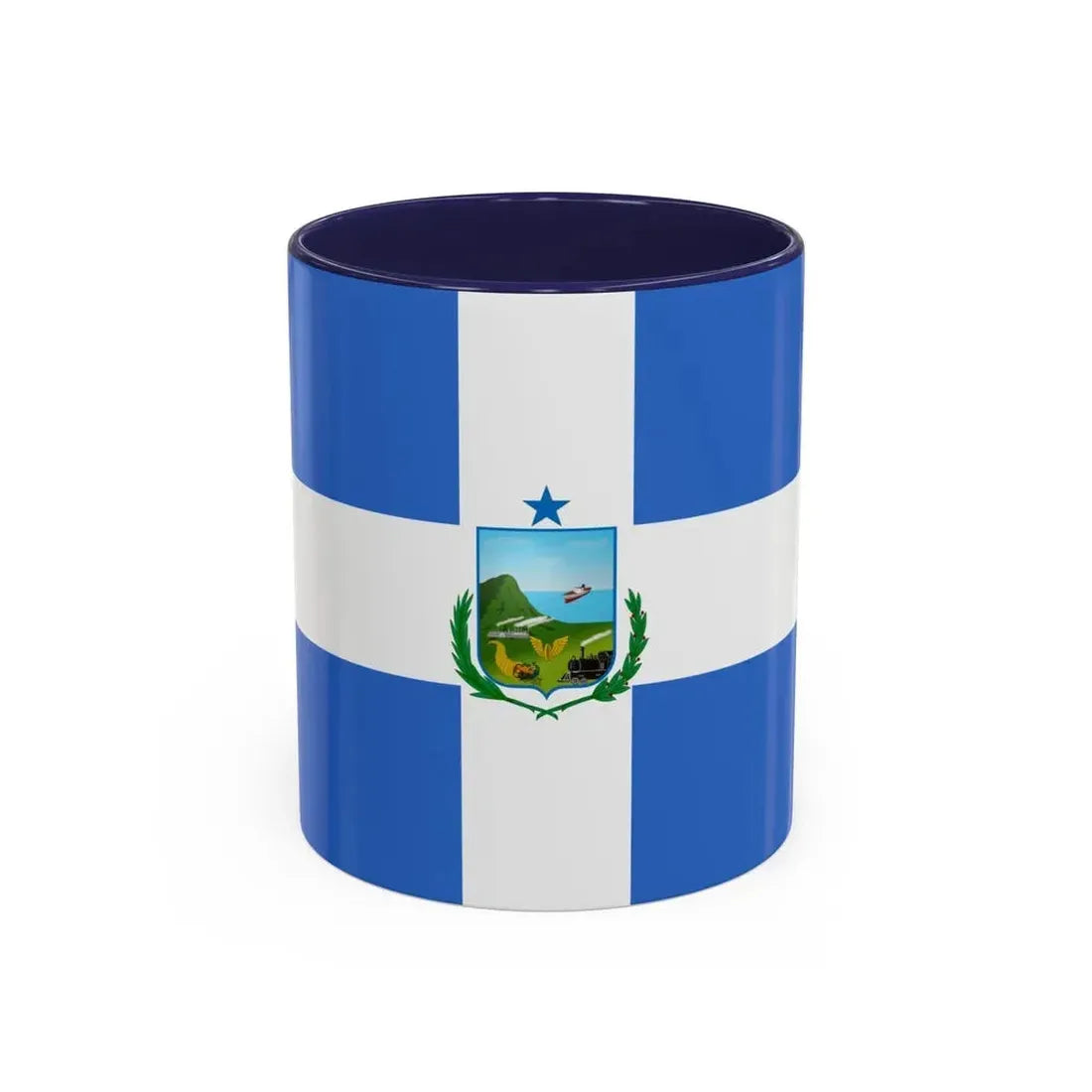 Flag of Manta Ecuador - Accent Coffee Mug 11oz Navy - Go Mug Yourself