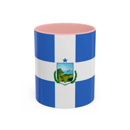 Flag of Manta Ecuador - Accent Coffee Mug 11oz Pink - Go Mug Yourself