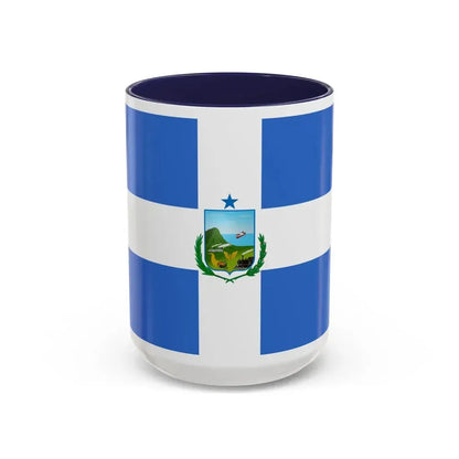 Flag of Manta Ecuador - Accent Coffee Mug 15oz Navy - Go Mug Yourself