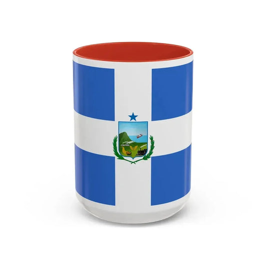 Flag of Manta Ecuador - Accent Coffee Mug 15oz Red - Go Mug Yourself
