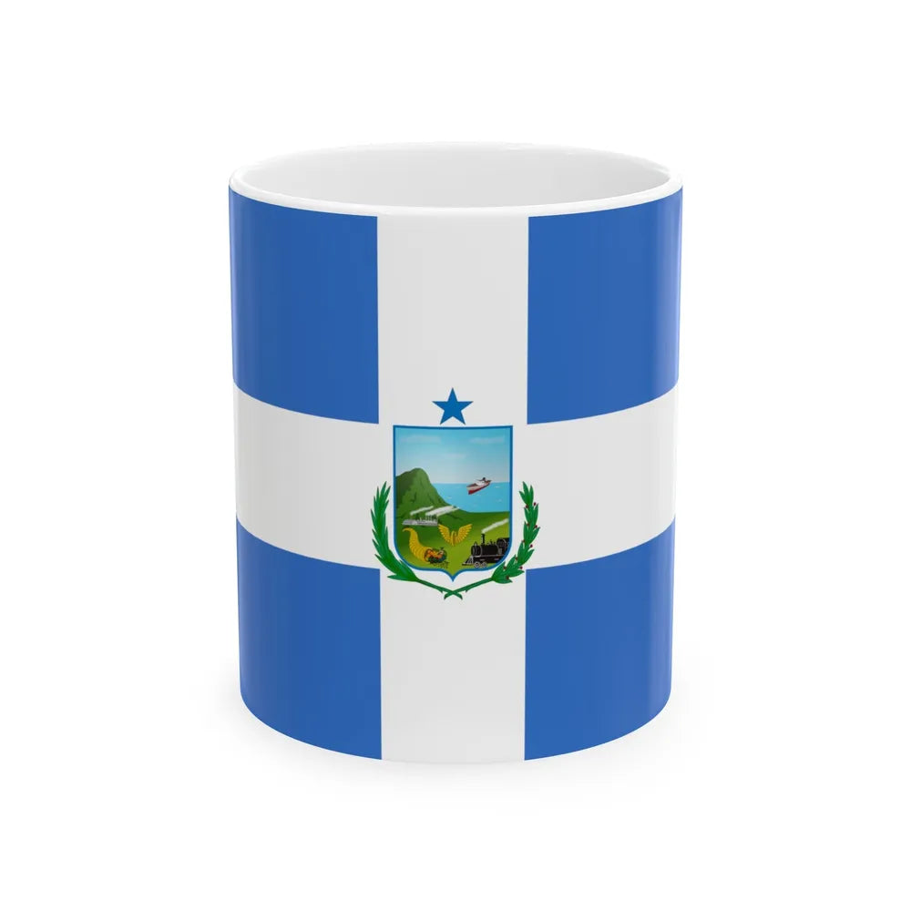 Flag of Manta Ecuador - White Coffee Mug-11oz-Go Mug Yourself