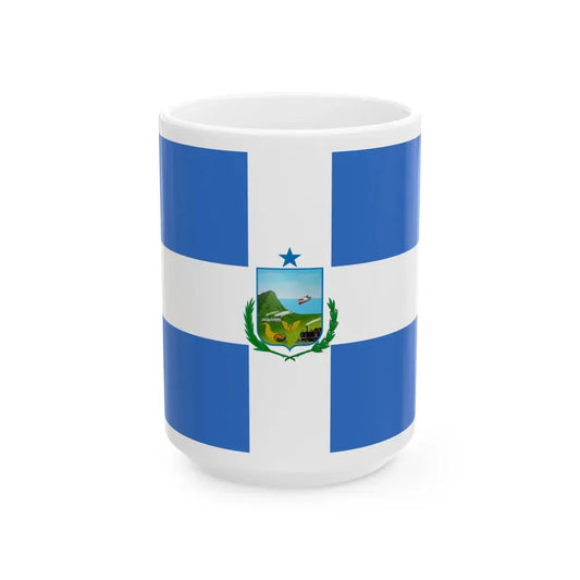 Flag of Manta Ecuador - White Coffee Mug 15oz - Go Mug Yourself