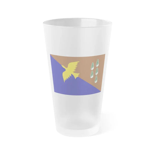 Flag of Manus Papa New Guinea - Frosted Pint Glass 16oz 16oz Frosted - Go Mug Yourself