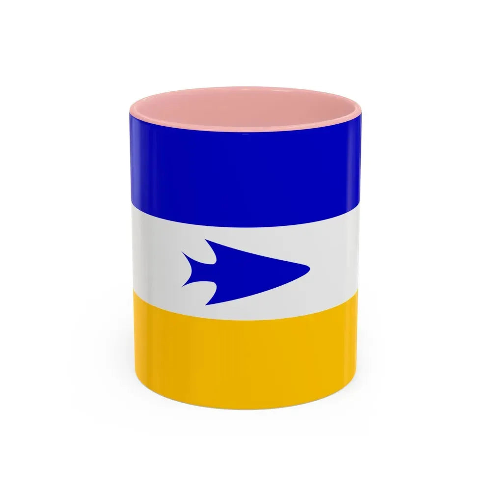 Flag of Mapuche - Accent Coffee Mug 11oz Pink - Go Mug Yourself