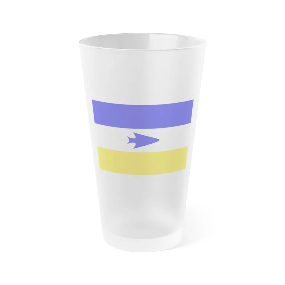 Flag of Mapuche - Frosted Pint Glass 16oz-16oz-Frosted-Go Mug Yourself