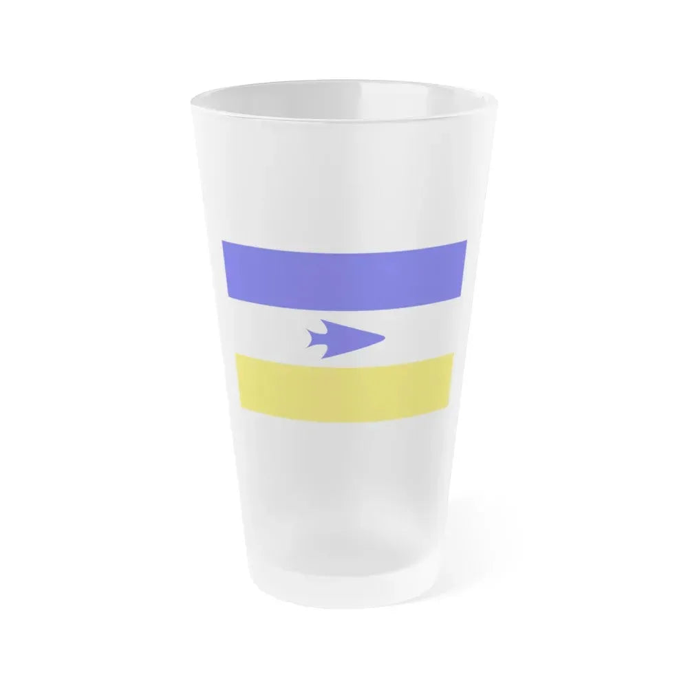 Flag of Mapuche - Frosted Pint Glass 16oz 16oz Frosted - Go Mug Yourself