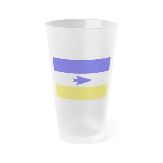 Flag of Mapuche - Frosted Pint Glass 16oz 16oz Frosted - Go Mug Yourself