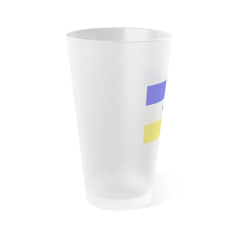 Flag of Mapuche - Frosted Pint Glass 16oz-Go Mug Yourself