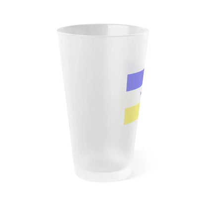 Flag of Mapuche - Frosted Pint Glass 16oz - Go Mug Yourself