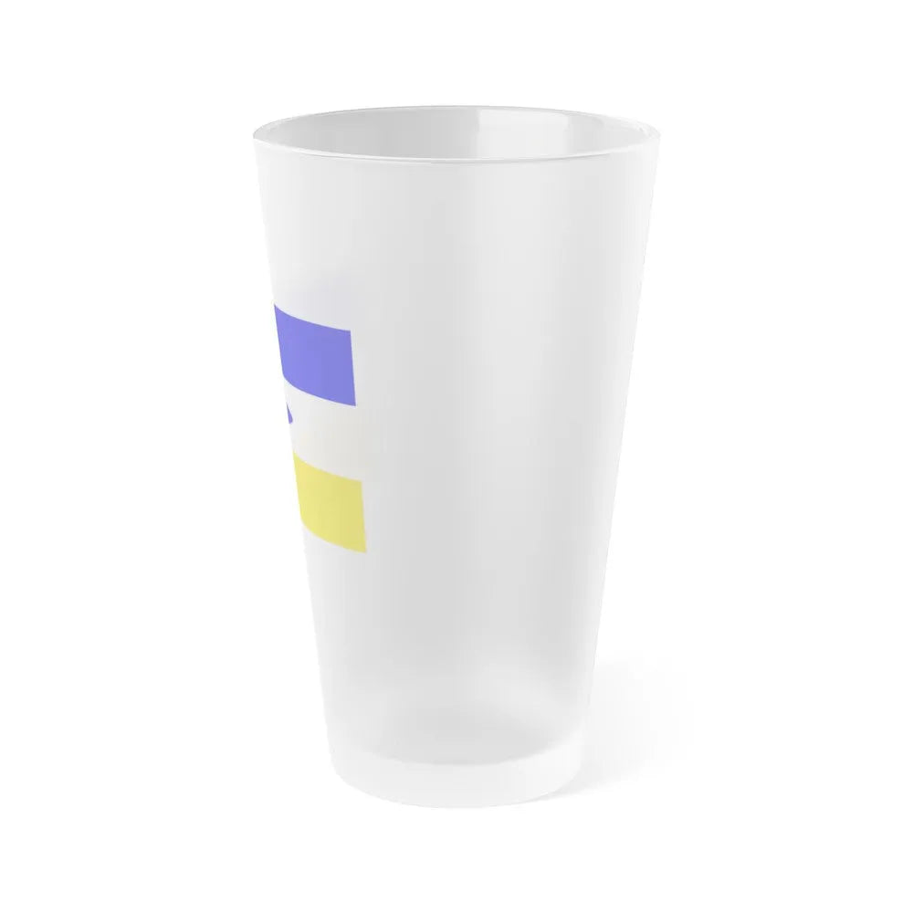 Flag of Mapuche - Frosted Pint Glass 16oz-Go Mug Yourself