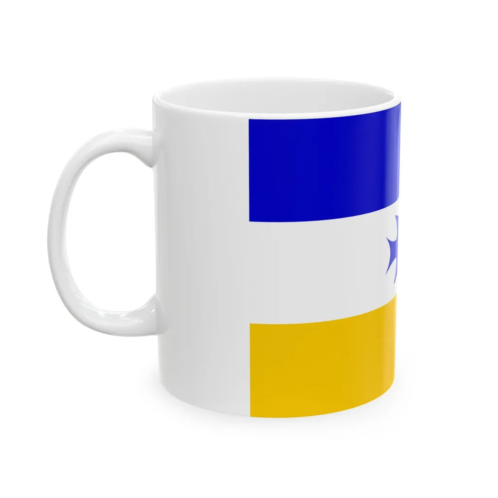 Flag of Mapuche - White Coffee Mug-Go Mug Yourself