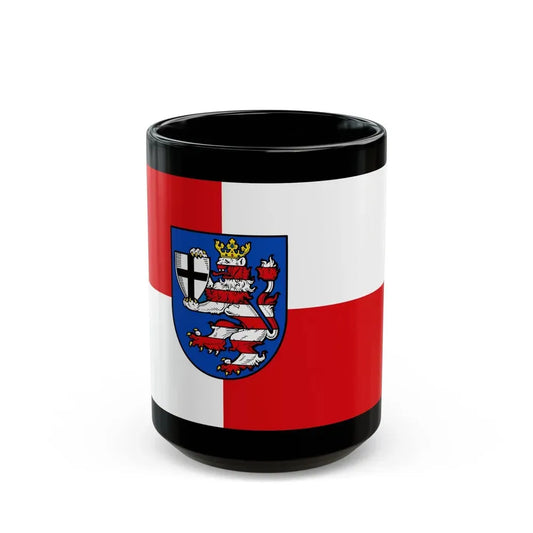 Flag of Marburg Biedenkopf Germany - Black Coffee Mug 15oz - Go Mug Yourself