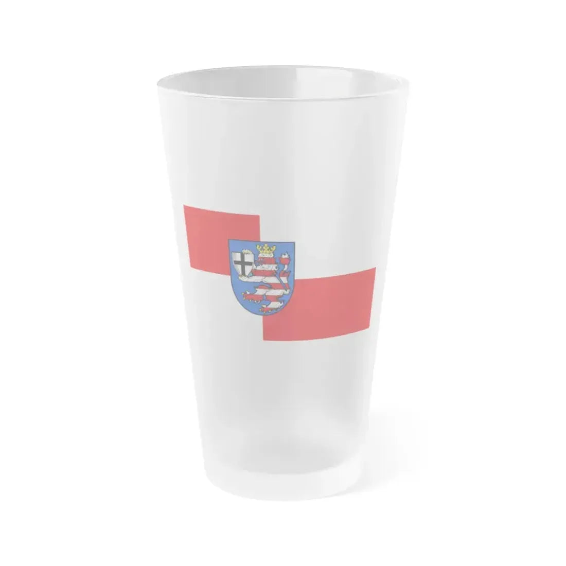 Flag of Marburg Biedenkopf Germany - Frosted Pint Glass 16oz 16oz Frosted - Go Mug Yourself