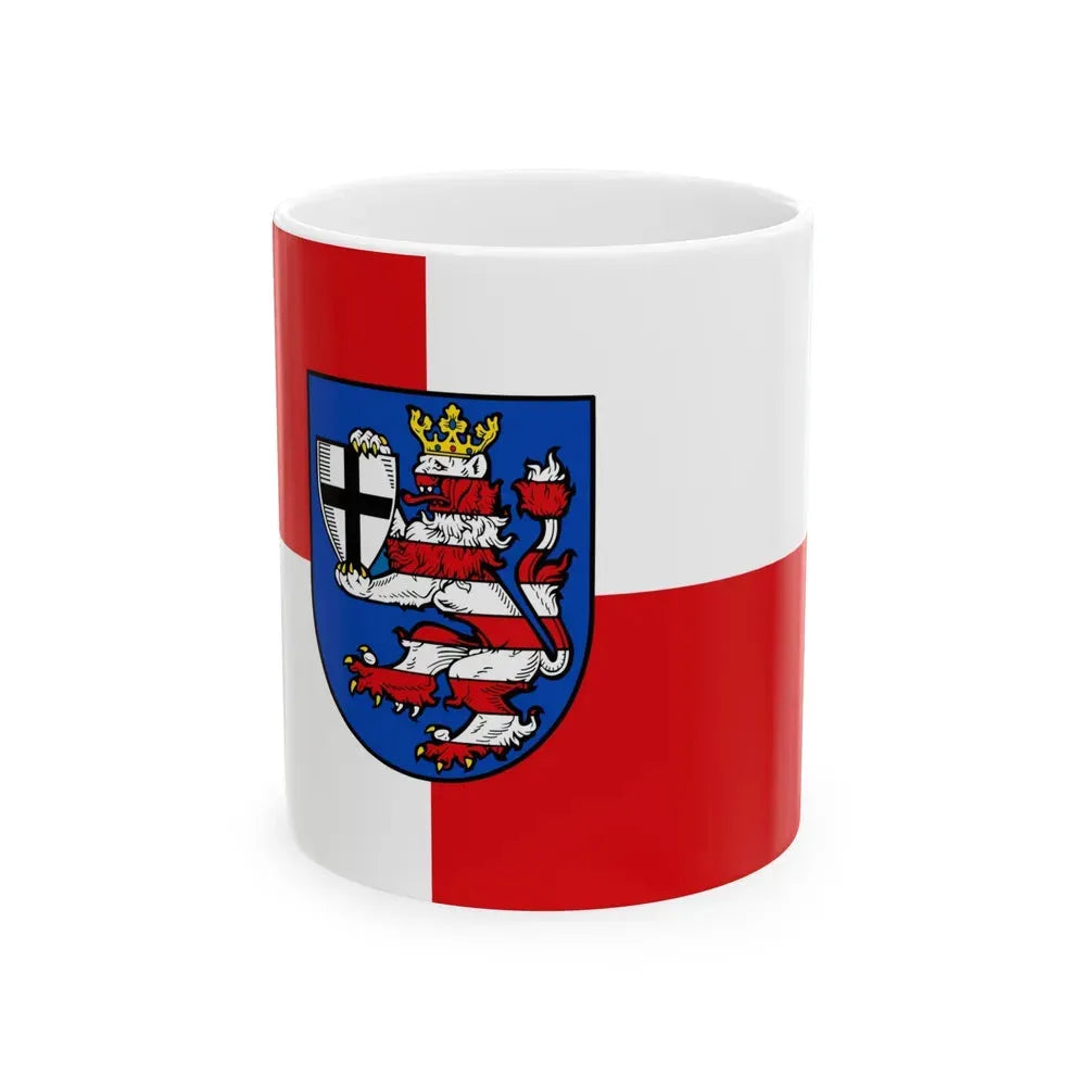Flag of Marburg Biedenkopf Germany - White Coffee Mug 11oz - Go Mug Yourself