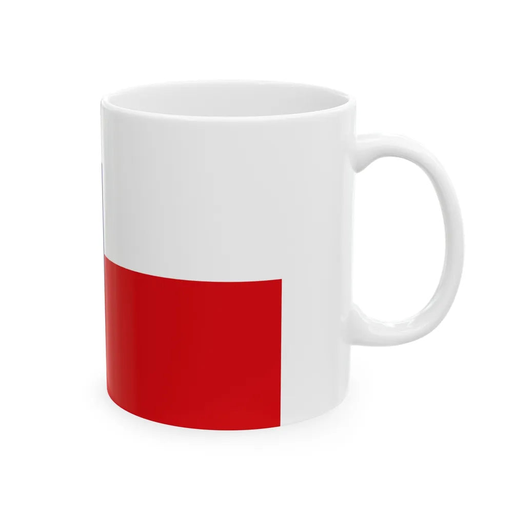 Flag of Marburg Biedenkopf Germany - White Coffee Mug-Go Mug Yourself