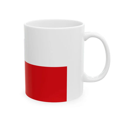 Flag of Marburg Biedenkopf Germany - White Coffee Mug-Go Mug Yourself