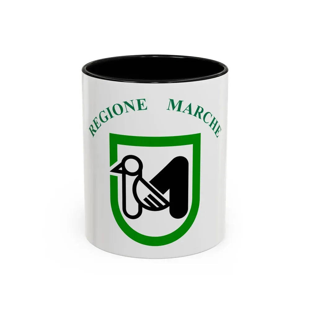 Flag of Marche Italy - Accent Coffee Mug 11oz Black - Go Mug Yourself