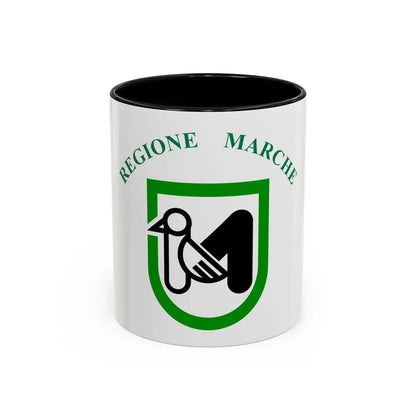 Flag of Marche Italy - Accent Coffee Mug 11oz Black - Go Mug Yourself