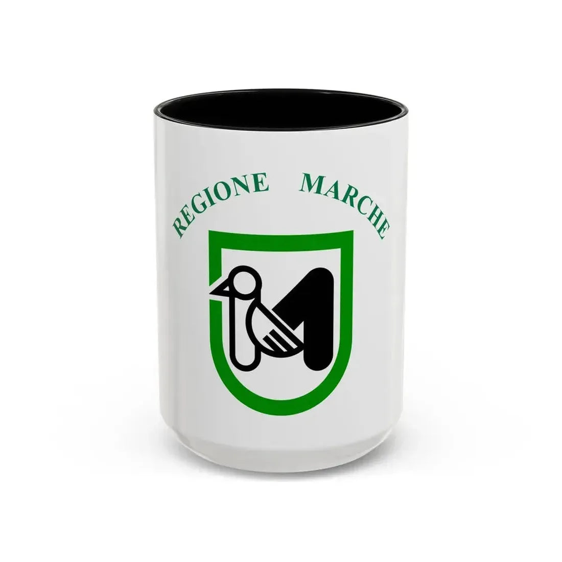 Flag of Marche Italy - Accent Coffee Mug 15oz Black - Go Mug Yourself
