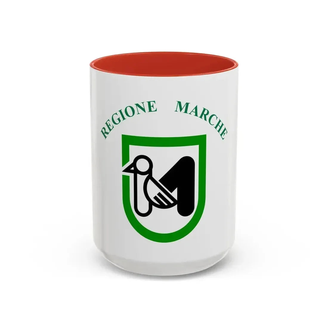 Flag of Marche Italy - Accent Coffee Mug 15oz Red - Go Mug Yourself