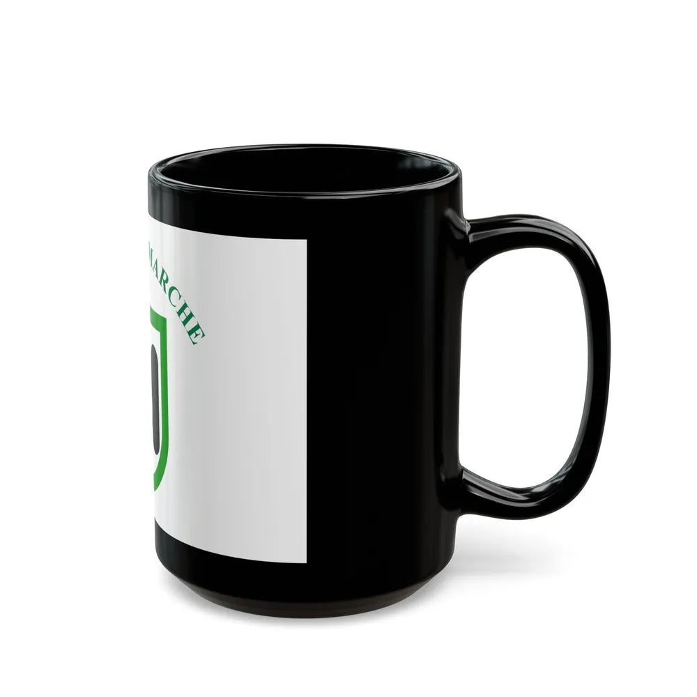 Flag of Marche Italy - Black Coffee Mug-Go Mug Yourself